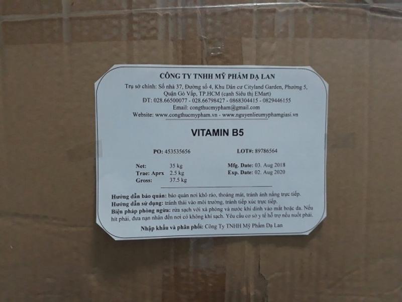 Vitamin B5 (Pantothenic acid) – Cung cấp Vitamin B5 giá sỉ trên toàn quốc